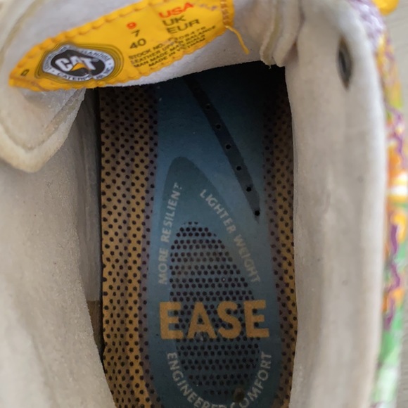 Cat Floral Design Work Boots, Weathered - Picture 8 of 11